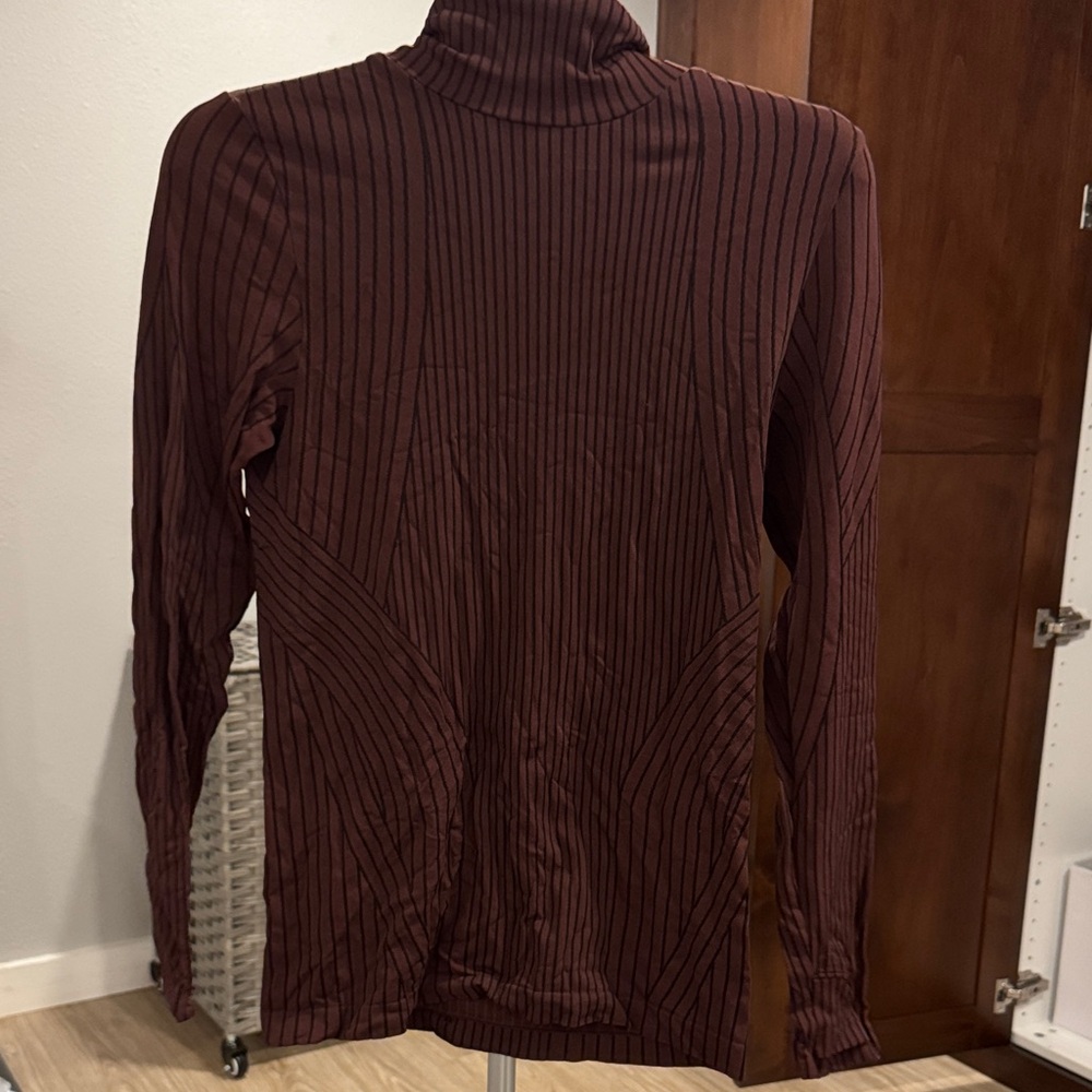 Athleta Brown Striped Women's Top